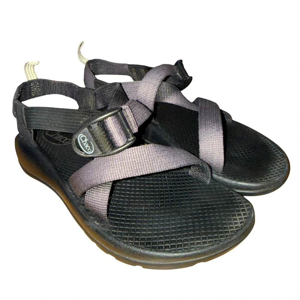 Chaco Z/1‎ Ecotread Kids 4 Pre-Owned Sandal Gray Adjustable Strappy Outdoor Hike
